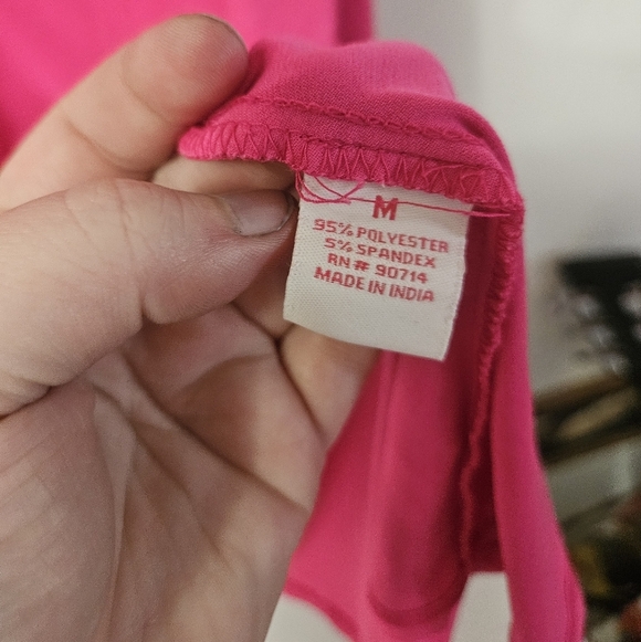 Ivy Lane Hot Pink Sleeveless Dress With Metal Accents! - Picture 3 of 5